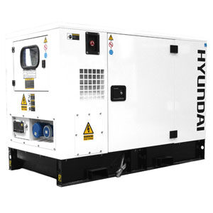White Hyundai DHY9KSEm Diesel Generator Single Phase 1500rpm.