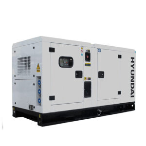 White Hyundai DHY28KSE 3-phase Diesel Generator.