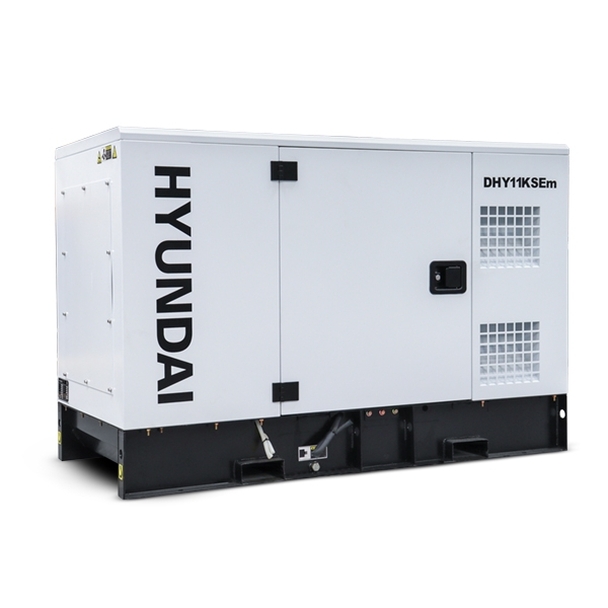 White Hyundai DHY11KSEm Silent Single Phase Diesel Generator 1500rpm.