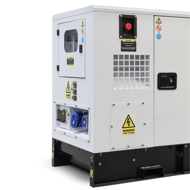 2 sides of the Hyundai DHY11KSEm Silent Single Phase Diesel Generator 1500rpm.