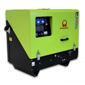 Green Pramac P6000S Super Silent Diesel Generator.