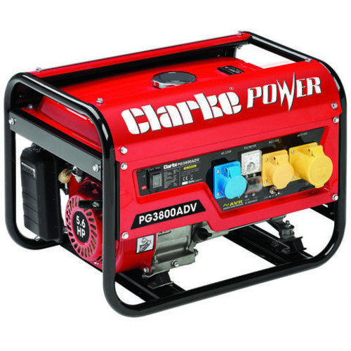 Clarke PG3800ADV 3kVA Dual Voltage Petrol Generator Generators Direct