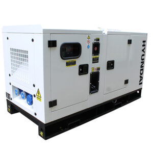 White Hyundai DHY18KSEm Diesel Generator.