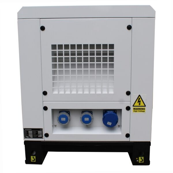 Side view of Hyundai DHY18KSEm Diesel Generator showing ports.