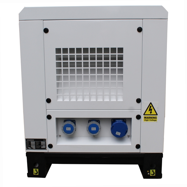 Side view of Hyundai DHY18KSEm Diesel Generator showing ports.