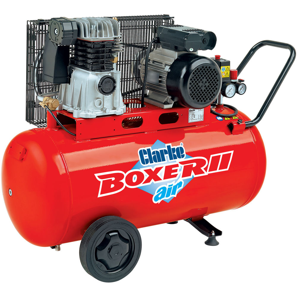 Clarke Boxer 2 14/100P O/L 14 CFM 100 Litre 3HP Belt Driven Air Compressor 230V