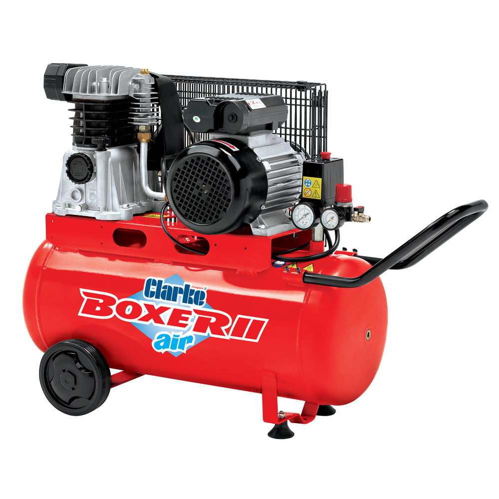 Clarke Boxer II 14-50P O-L 14cfm 50Litre 3HP Belt Driven Air Compressor (230V)