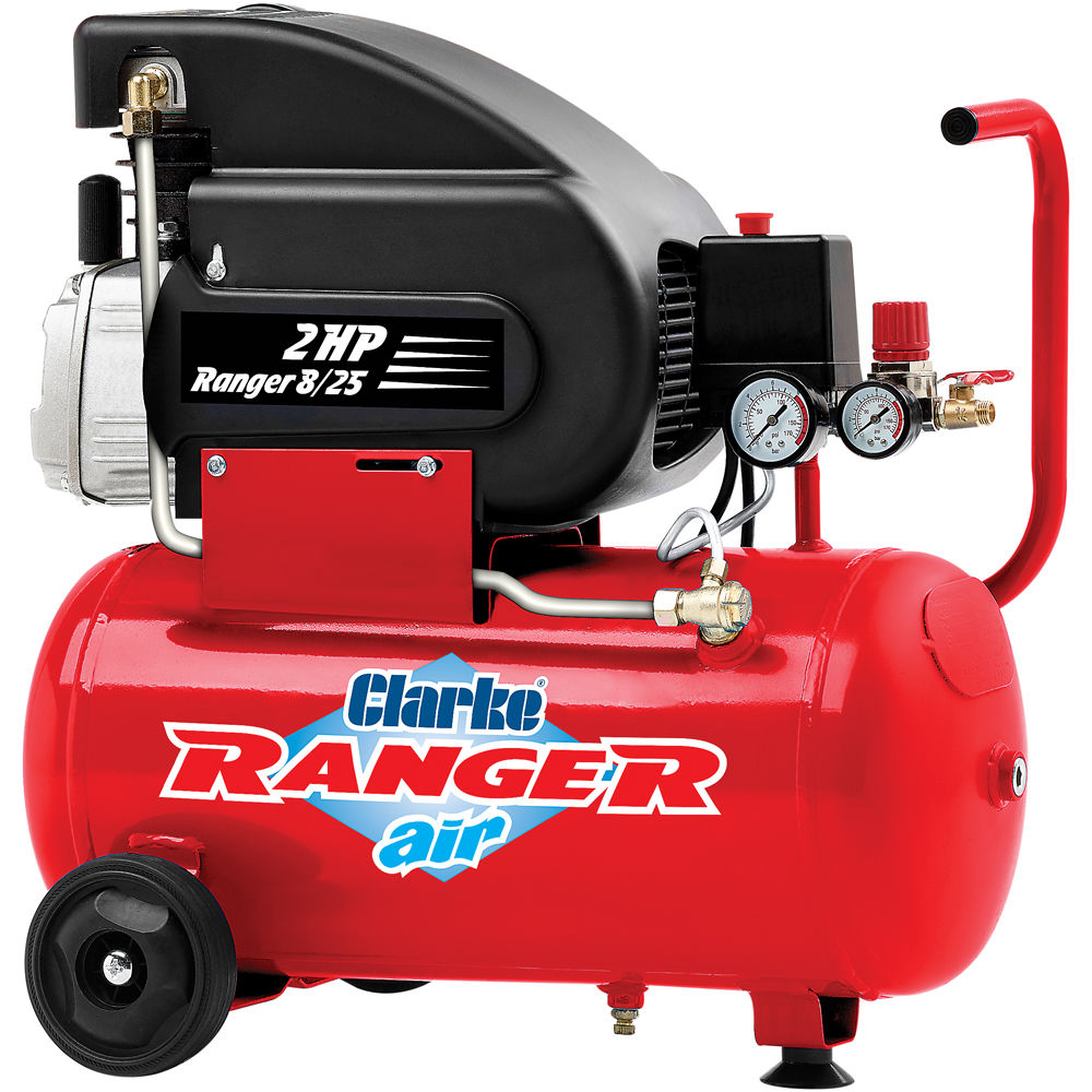 Clarke Ranger 8 25 2HP 24Litre 7cfm Direct Drive Air Compressor