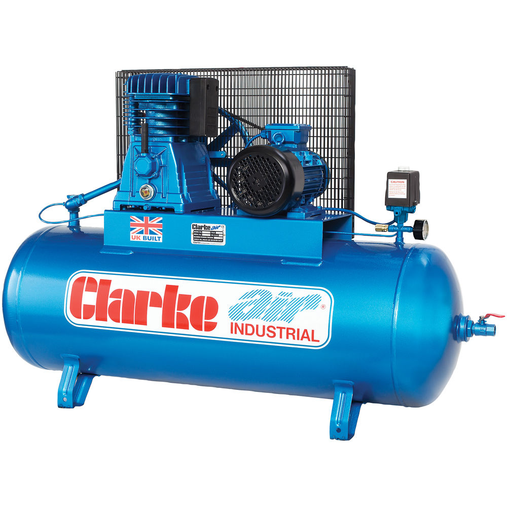 Clarke XE36C200 (WIS) 30 CFM 200 Litre 7.5HP Industrial Air Compressor (400V)