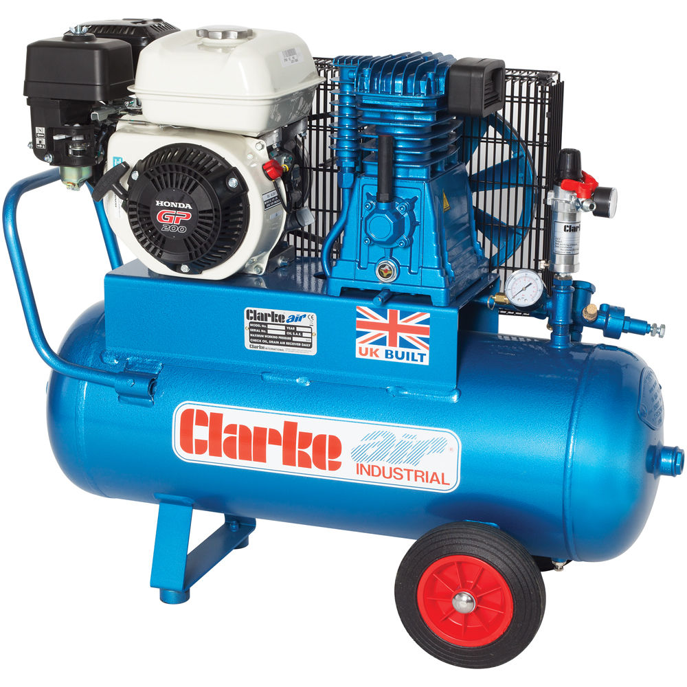 Clarke XPP15/50 15 CFM 50 Litre 6.5 HP Portable Petrol Air Compressor Honda Engine