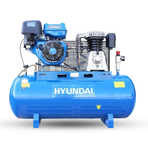 Hyundai HY140200PES 14HP 200 Litre 29 CFM Twin Cylinder, Belt Drive Electric Air Compressor (230V)-002