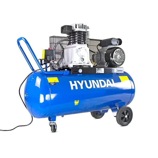 Hyundai HY3100P 3HP 100 Litre 14 CFM Twin Cylinder, Belt Drive Electric Air Compressor (230V)-001