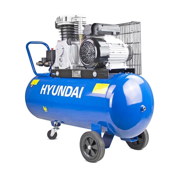Hyundai HY3100P 3HP 100 Litre 14 CFM Twin Cylinder, Belt Drive Electric Air Compressor (230V)-002