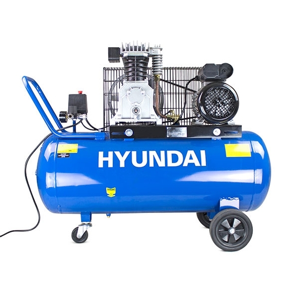 Hyundai HY3100P 3HP 100 Litre 14 CFM Twin Cylinder, Belt Drive Electric Air Compressor (230V)-003