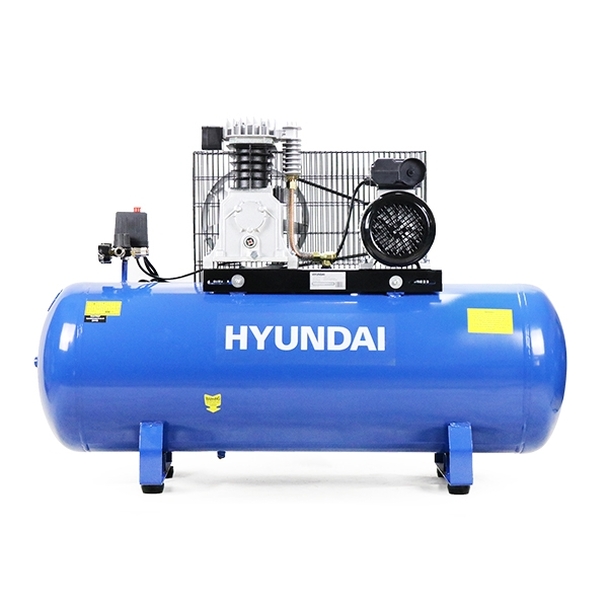 Hyundai HY3150S 3HP 150 Litre 14 CFM Twin Cylinder, Belt Drive Electric Air Compressor (230V)-001