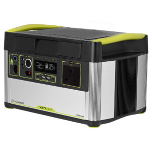 Angled view of the green and black Goal Zero Yeti 1000X Portable Power Station.