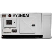White Hyundai DHY18COM-1 Single Phase Diesel Generator.