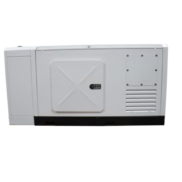 Back end of White Hyundai DHY18COM-1 Single Phase Diesel Generator.