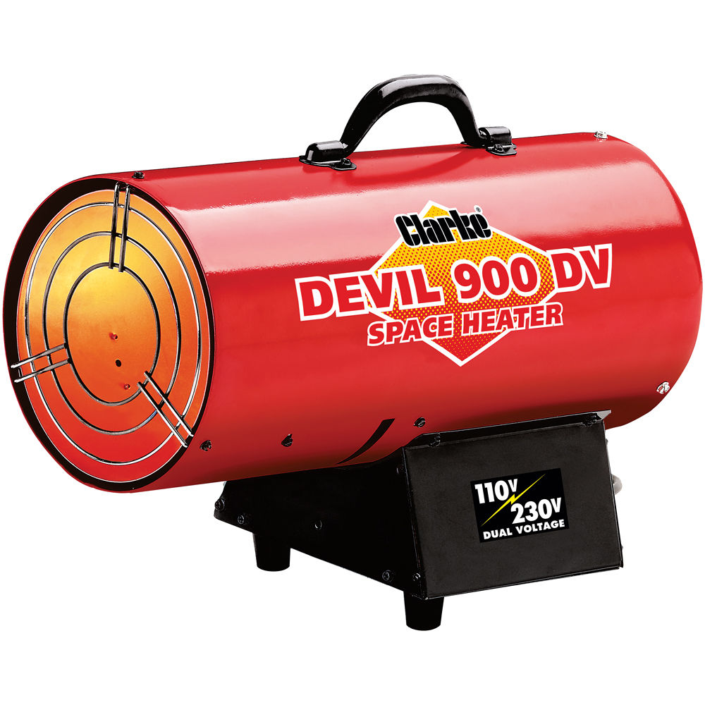 Clarke 6920175 DEVIL900DV Dual Voltage 110-230V Gas Heater