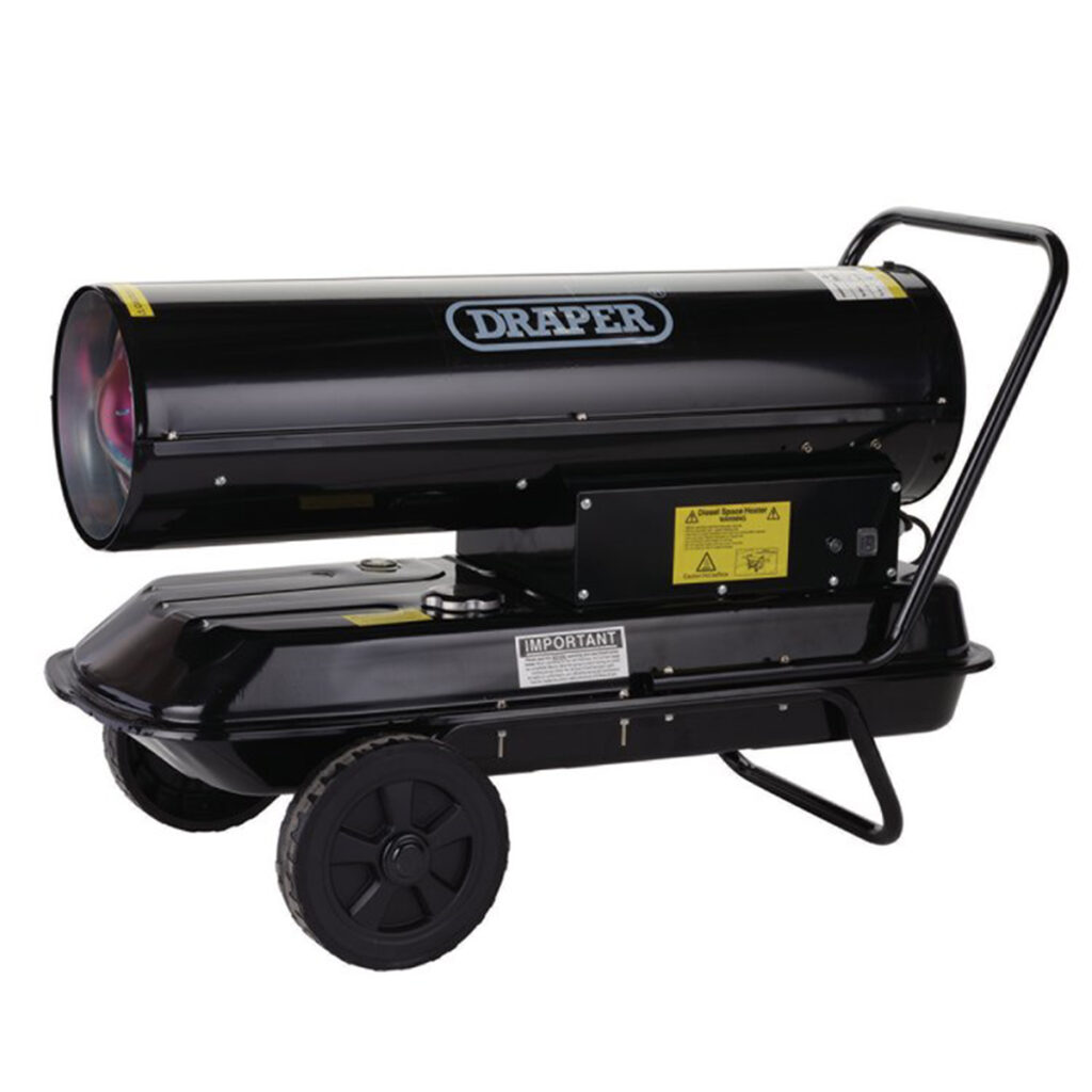 Draper DSH68 68,000Btu/hr Kerosene/Diesel Space Heater with Wheels