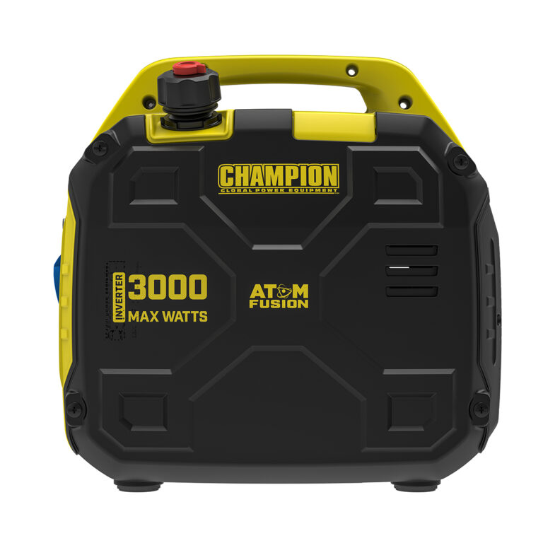 Back end view of The Atom Fusion Champion 93001i Inverter Petrol Generator.