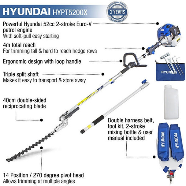 hyundai-52cc-long-reach-petrol-pole-hedge-trimmerpruner-or-hypt5200x__38208