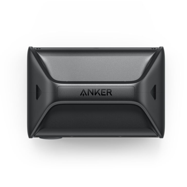 View from above the black Anker A1720211 Power House 521 Portable Power Station.