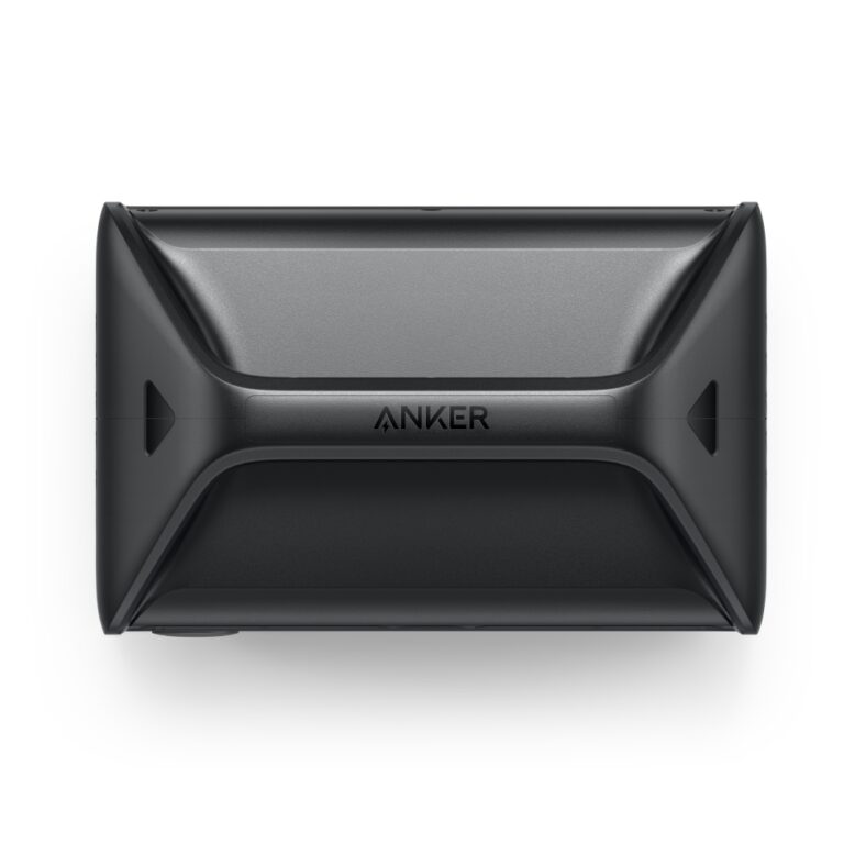 Aerial view of the black Anker A1751211 Power House 535 Portable Power Station.