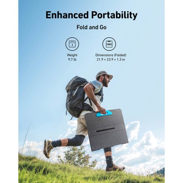 Anker-SOLIX-100W-Foldable-Solar-Panel-in-use