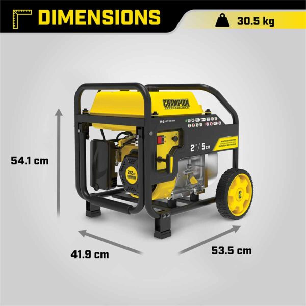 Champion-Petrol-Clean-Dirty-Water-Pump-2-Inch-Outlet-dimension