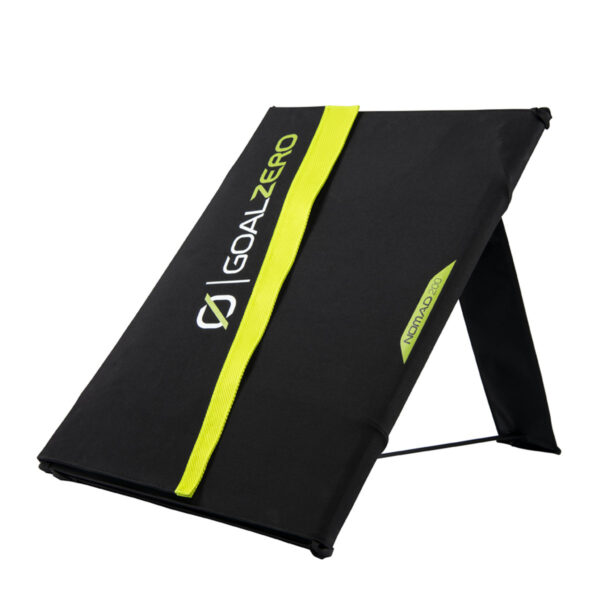 Goal-Zero-Nomad-200-Power-and-Charger-Solar-Panel-packaged-stand