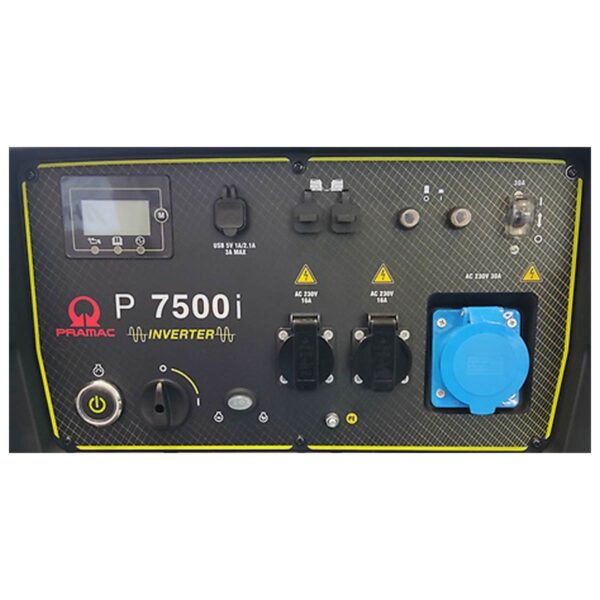 Pramac-P7500i-Petrol-Inverter-Generator-Front-Panel-Board