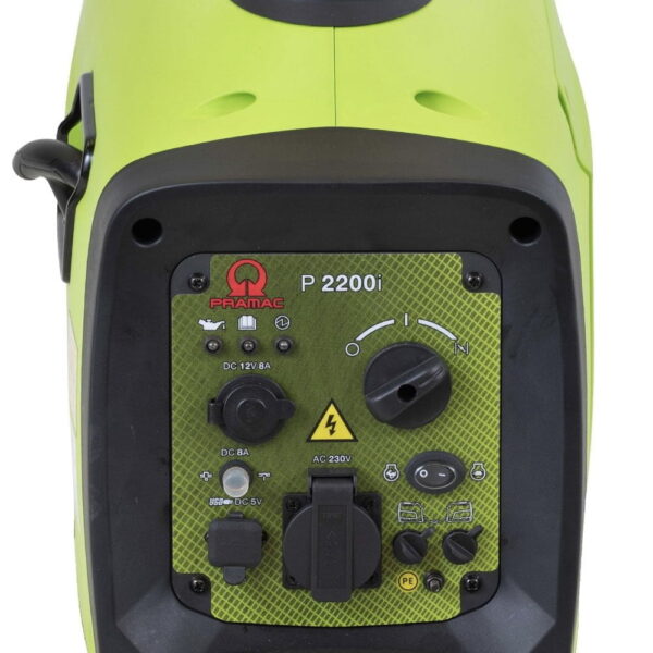 Pramac P2200i Petrol Inverter Generator-PF192SX1005-close-up-panel