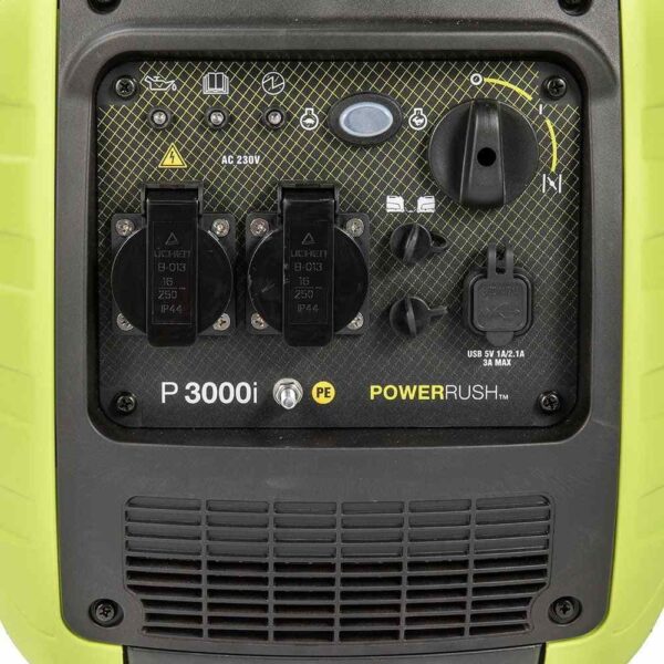Pramac P3000i Petrol Inverter Generator-PF262SXI002-close-up-panel