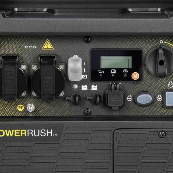 Pramac P3500i Petrol Inverter Generator-PF302SXB002-close-up-panel-