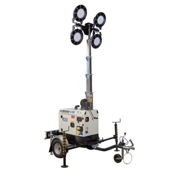 Stephill-800W-LED-Super-Silent-Mobile-Diesel-Generator-Lighting-Tower-SLT5000HT-half-opened