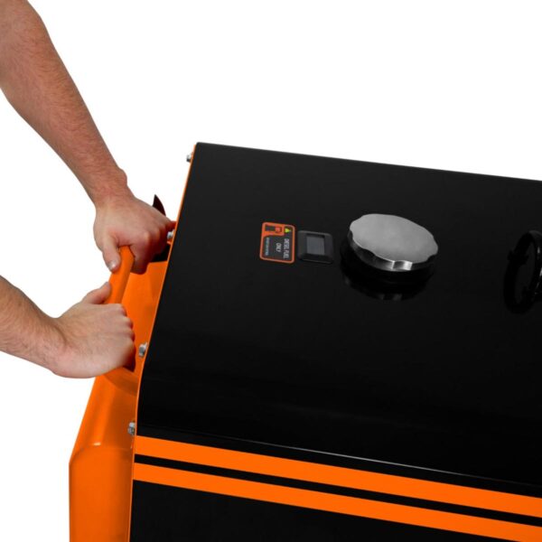 T-Mech-210314-Portable-Silent-Diesel-Generator-Single-Phase-man-pushing-frame