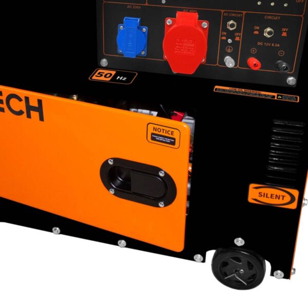 T-Mech-210369-Portable-Silent-Diesel-Generator-Three-Phase-400V-close-up-door