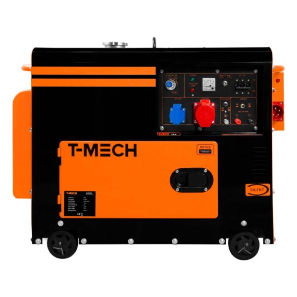 T-Mech-210369-Portable-Silent-Diesel-Generator-Three-Phase-400V-front-view
