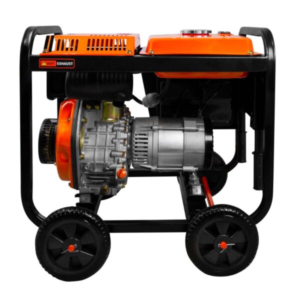 T-Mech-210410-Portable-Diesel-Generator-Open-Frame-Single-Phase-engine-side-view