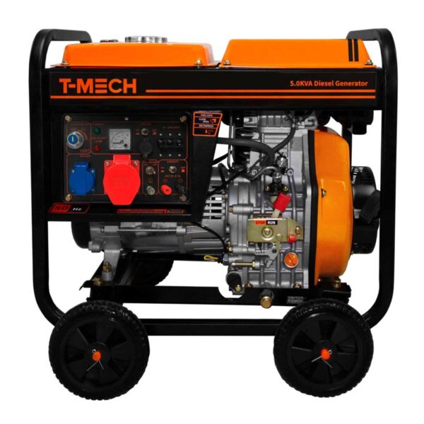 T-Mech-210706-Portable-Diesel-Generator-Open-Frame-side-view