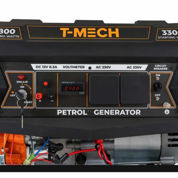 T-Mech-213620-Electric-Start-Petrol-Generator-close-up-front
