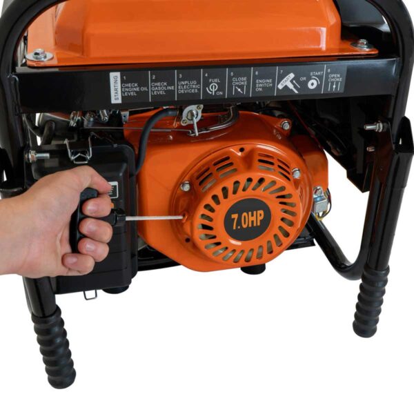 T-Mech-213620-Electric-Start-Petrol-Generator-person-pulling-recoil