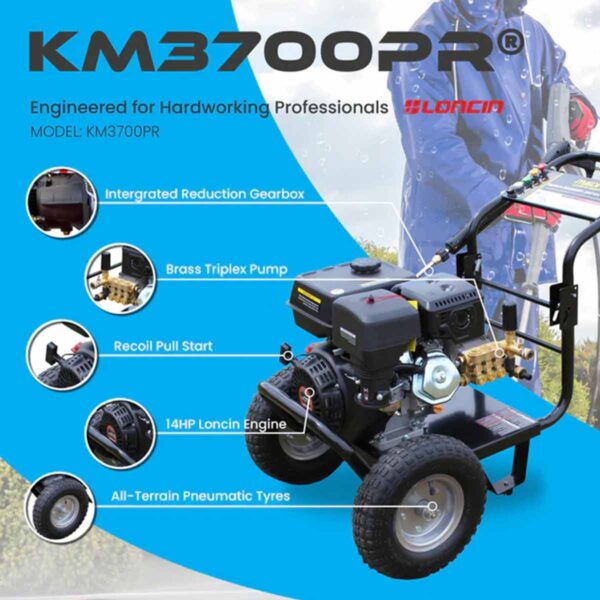 Kiam-KM3700PR-Petrol-High-Pressure-Washer-Gearbox-3700PSI_2