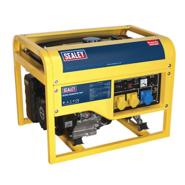 Sealey-GG7500-Petrol-Generator-Side-Angle-view