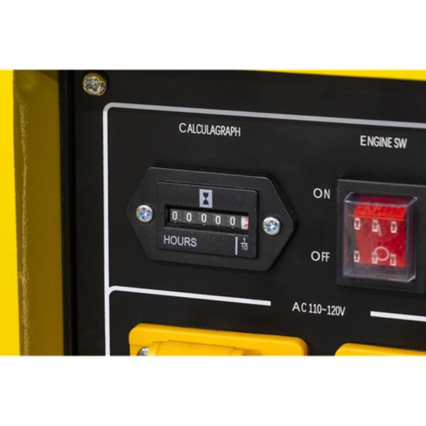 Sealey-GG7500-Petrol-Generator-digital-meter-reading