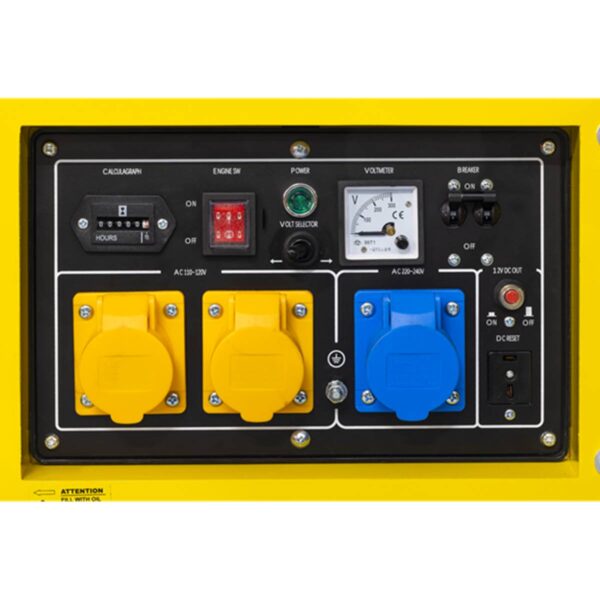 Sealey-GG7500-Petrol-Generator-front-panel-view