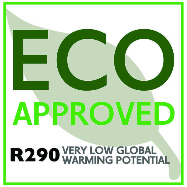 ECO Approved: R290 Very low global warming potential.