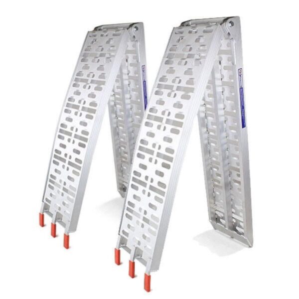 Hyundai GBR-901-2 Pair Of Folding Aluminium Loading Ramps 225cm Length 28cm Wide Capacity Up To 340kg