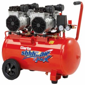 Clarke Shhh 50 Litre 3.5HP 16.9 CFM Low Noise Oil Free Air Compressor 230V